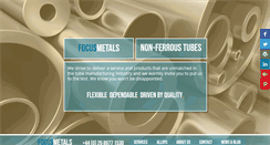 Desktop Screenshot of focusmetals.co.uk