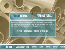 Tablet Screenshot of focusmetals.co.uk